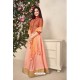 Peach Banarasi Silk Lehenga Choli For Girls