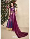 Multi Colour Banarasi Silk Lehenga Choli For Girls