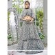 Jacquard Grey Lace Work Lehenga Choli