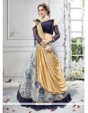 Jacquard Navy Blue Lehenga Choli