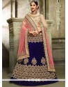 Velvet Resham Work A Line Lehenga Choli