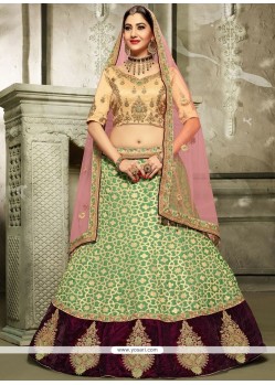 Art Silk Resham Work A Line Lehenga Choli