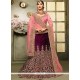 Velvet Purple A Line Lehenga Choli