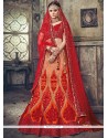 Orange And Red Lehenga Choli