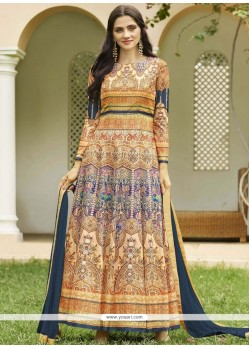 Print Work Multi Colour Floor Length Anarkali Suit