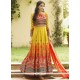 Fancy Fabric Multi Colour Floor Length Anarkali Suit