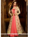 Satin Silk Pink Readymade Suit