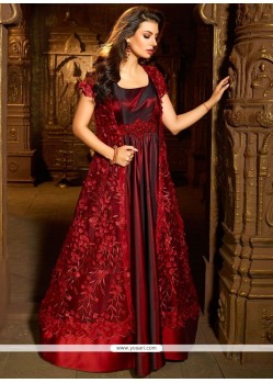 Net Resham Work Readymade Suit