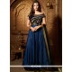 Navy Blue Stone Work Readymade Suit