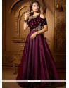 Satin Silk Purple Sequins Work Readymade Suit