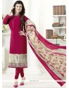 Ayesha Takia Maroon Embroidered Work Churidar Designer Suit