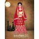 Red Banglori Silk With Embroidery Work Lehenga Choli For Girls