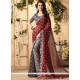 Lace Work Faux Georgette Casual Saree