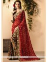 Faux Georgette Lace Work Casual Saree