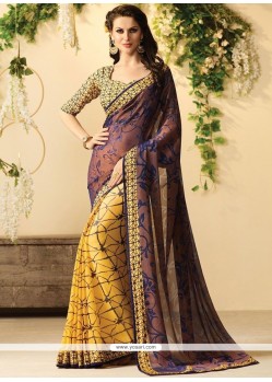 Fancy Fabric Lace Work Casual Saree