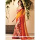 Brasso Multi Colour Lace Work Casual Saree