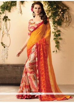 Brasso Multi Colour Lace Work Casual Saree