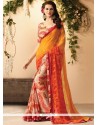 Brasso Multi Colour Lace Work Casual Saree