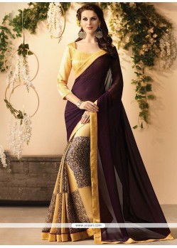 Faux Georgette Multi Colour Print Work Casual Saree