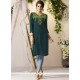 Green Rayon Party Wear Kurti