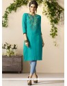 Embroidered Work Rayon Party Wear Kurti