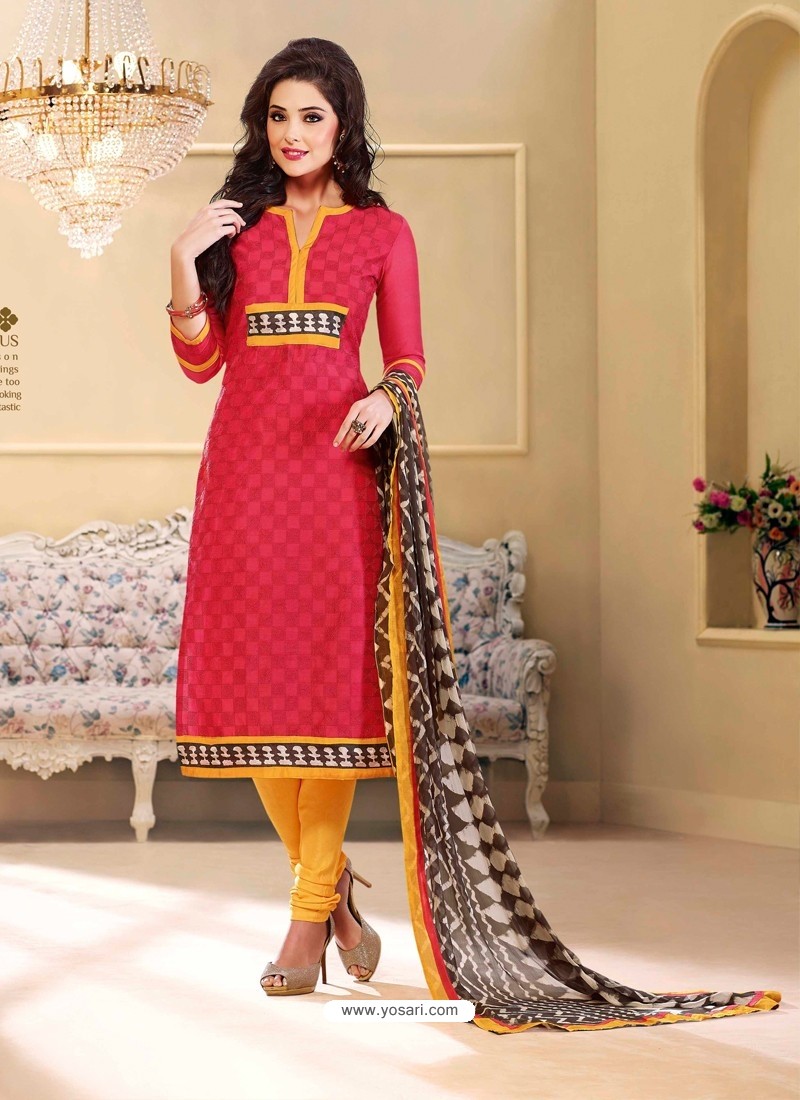 Buy Red Chanderi Embroidered Suit Set Online – Vasansi Jaipur