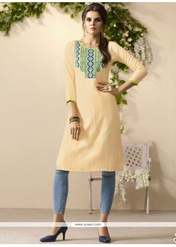 Embroidered Work Rayon Party Wear Kurti