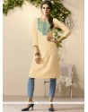 Embroidered Work Rayon Party Wear Kurti