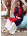 Rayon Plain Work Party Wear Kurti