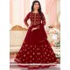 Ayesha Takia Faux Georgette Resham Work Maroon Floor Length Anarkali Suit