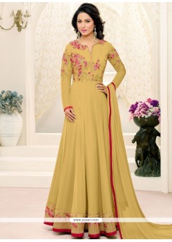 Hina Khan Faux Georgette Floor Length Anarkali Suit