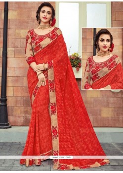 Red Classic Designer Saree