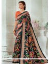 Print Work Tussar Silk Traditional Designer Saree