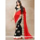 Faux Georgette Embroidered Work Designer Half N Half Saree