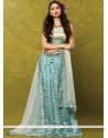 Print Banglori Silk Lehenga Choli In Blue