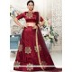 Satin Silk Maroon Zari Work Lehenga Choli