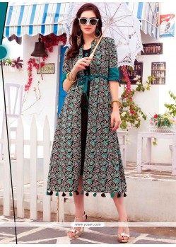 Cotton Print Work Party Wear Kurti