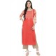 Orange Rayon Party Wear Kurti