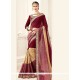 Faux Chiffon Maroon Classic Designer Saree