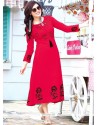 Red Party Wear Kurti