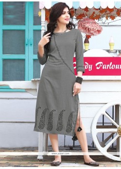 Grey Party Wear Kurti