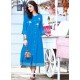 Blue Rayon Party Wear Kurti