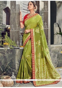 Green Traditional Designer Saree