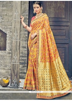 Weaving Work Art Silk Traditional Saree