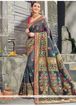 Weaving Work Art Silk Traditional Designer Saree