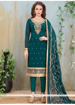 Lace Work Churidar Suit