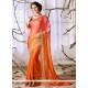 Faux Georgette Orange And Pink Shaded Saree