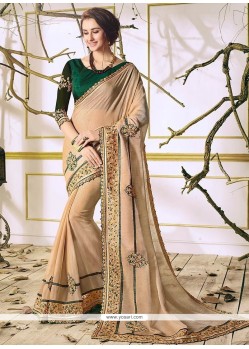 Beige Classic Saree