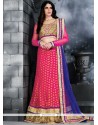 Hot Pink Lace Work Lehenga Choli