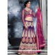 Lace Work Faux Georgette Lehenga Choli